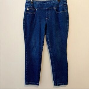 Belle Kim Gravel Size 14P Jean Capri Crop Pants